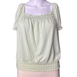 The General Good Ruffle Puffy Short Sleeve Top Size Small